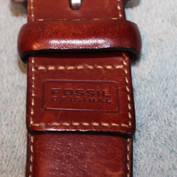 Fossil Men's Brown Belt Size 38 - Picture 4 of 9